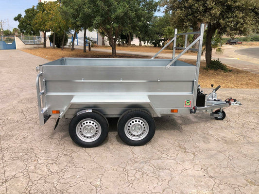 Remolque caja abierta basculante doble eje