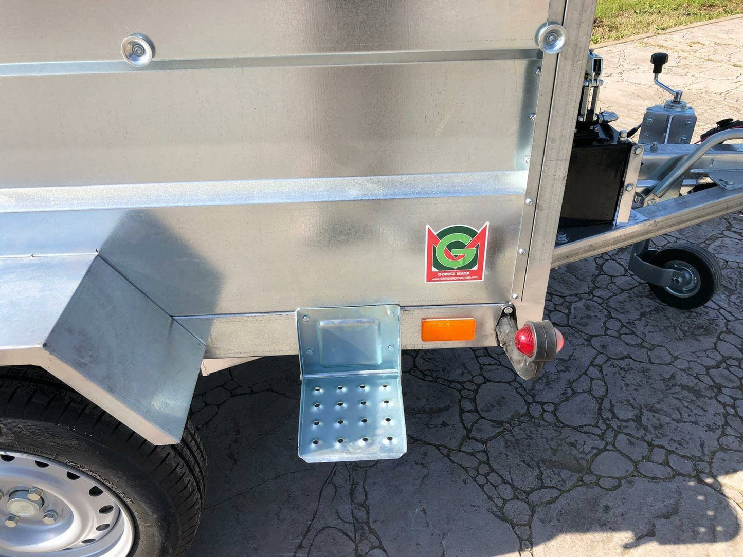 Remolque Basculante Hidráulico Palanca con Suplemento 2 Ejes