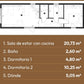 CASA MÓVIL ESMERALDA 12,90 X 4,13 MT
