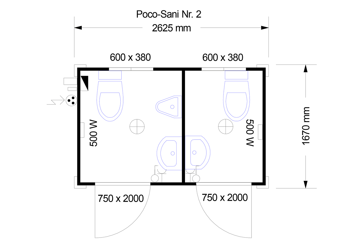 CONTENEDOR SANITARIO WC (2625X1670X2540MM)