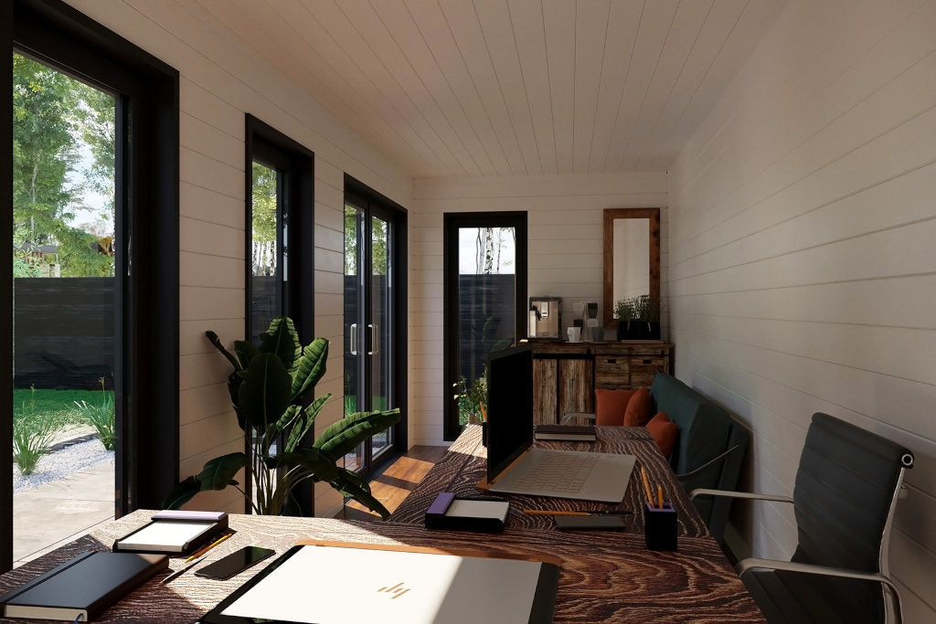 OFICINA DE JARDÍN PREFABRICADA OFICINA DE JARDÍN CON CONTENEDOR V1 / 13.2M2