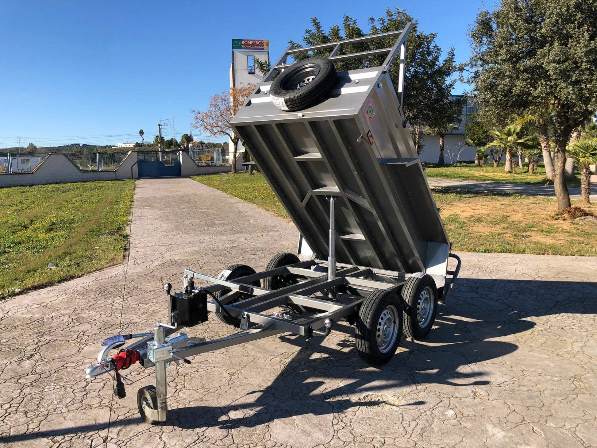 Remolque Basculante Hidráulico Palanca 2 Ejes