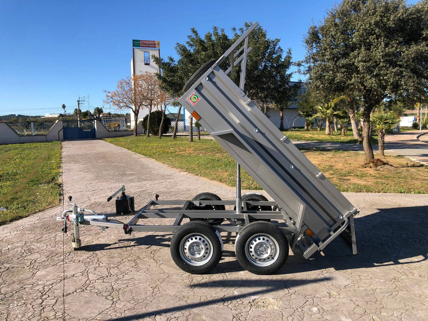 Remolque Basculante Hidráulico Palanca 2 Ejes