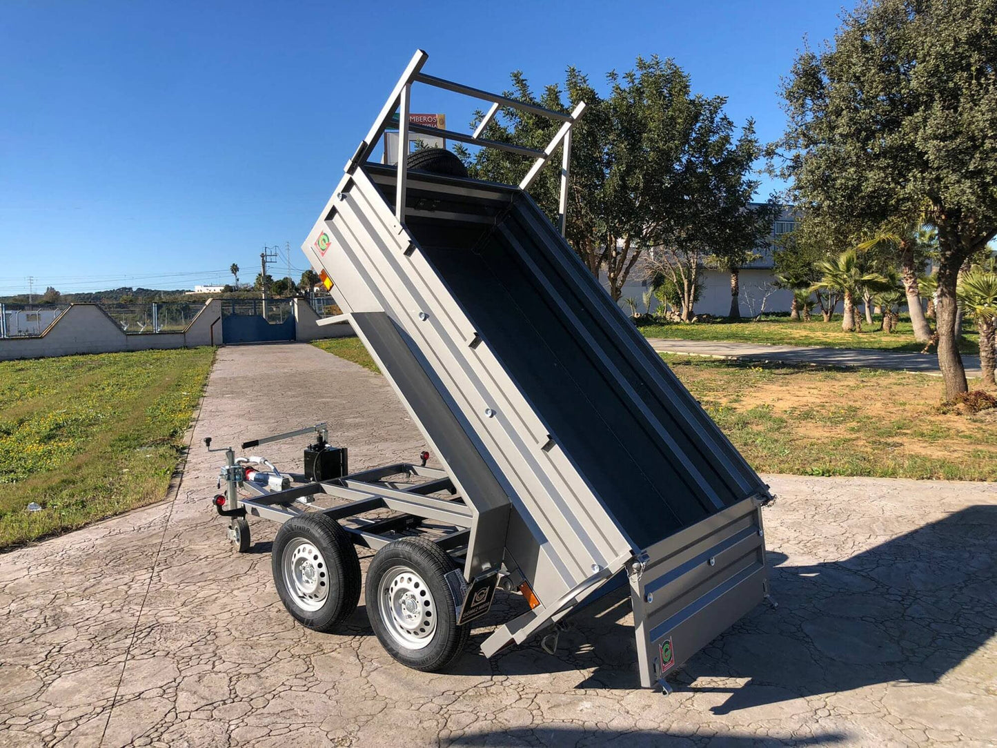 Remolque Basculante Hidráulico Palanca 2 Ejes