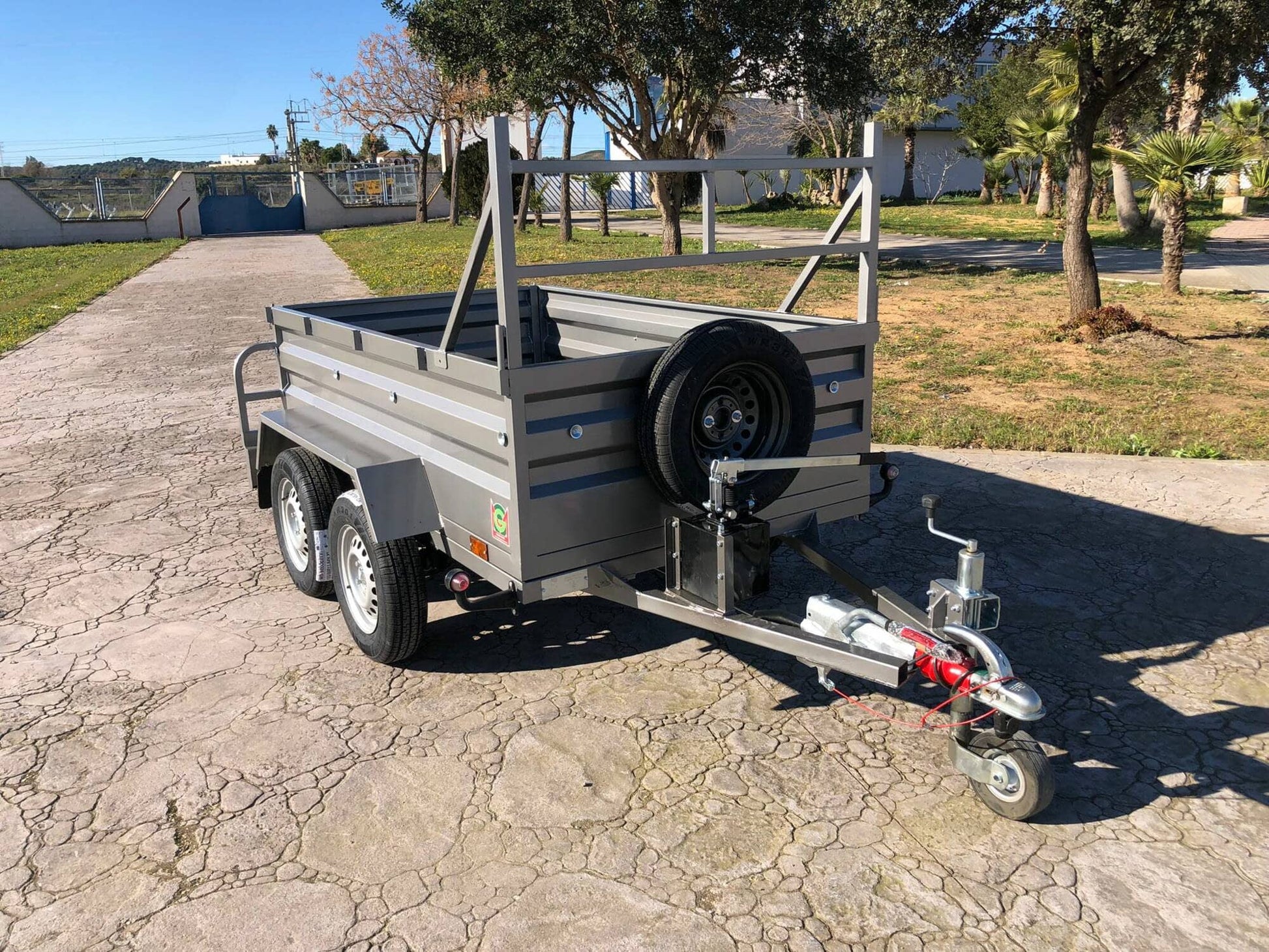 Remolque Basculante Hidráulico Palanca 2 Ejes