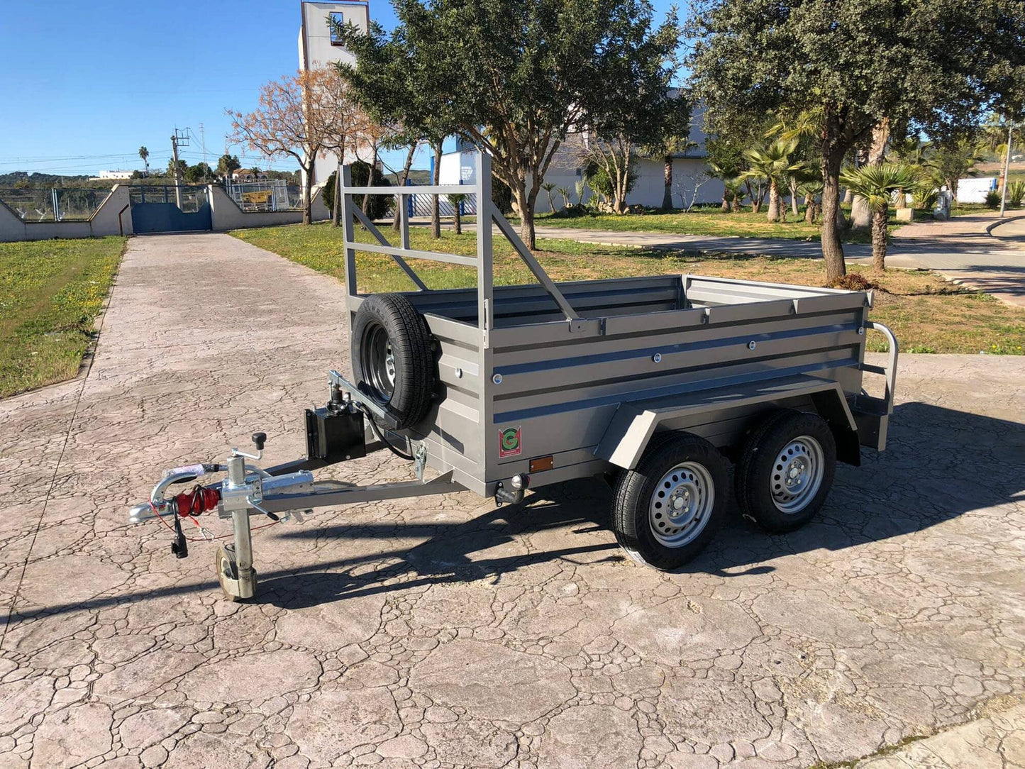 Remolque Basculante Hidráulico Palanca 2 Ejes