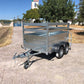 Remolque de Barandillas Doble Eje Galvanizado con Freno, Máxima Resistencia