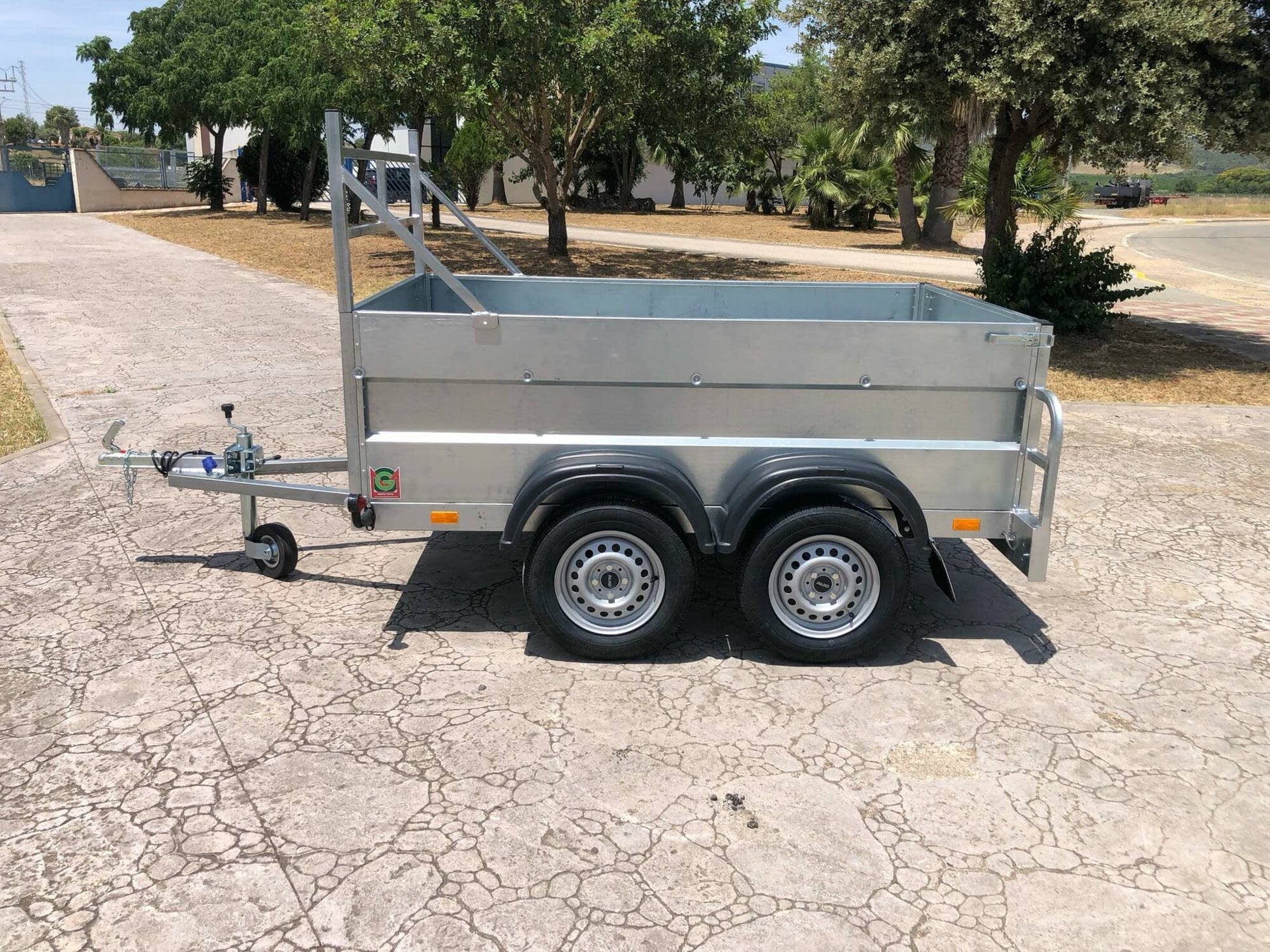 Remolque Remolque Caja Abierta Essieu Doble eje con freno