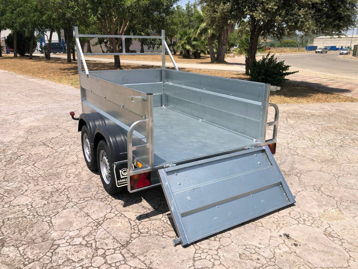 Remolque Remolque Caja Abierta Essieu Doble eje con freno