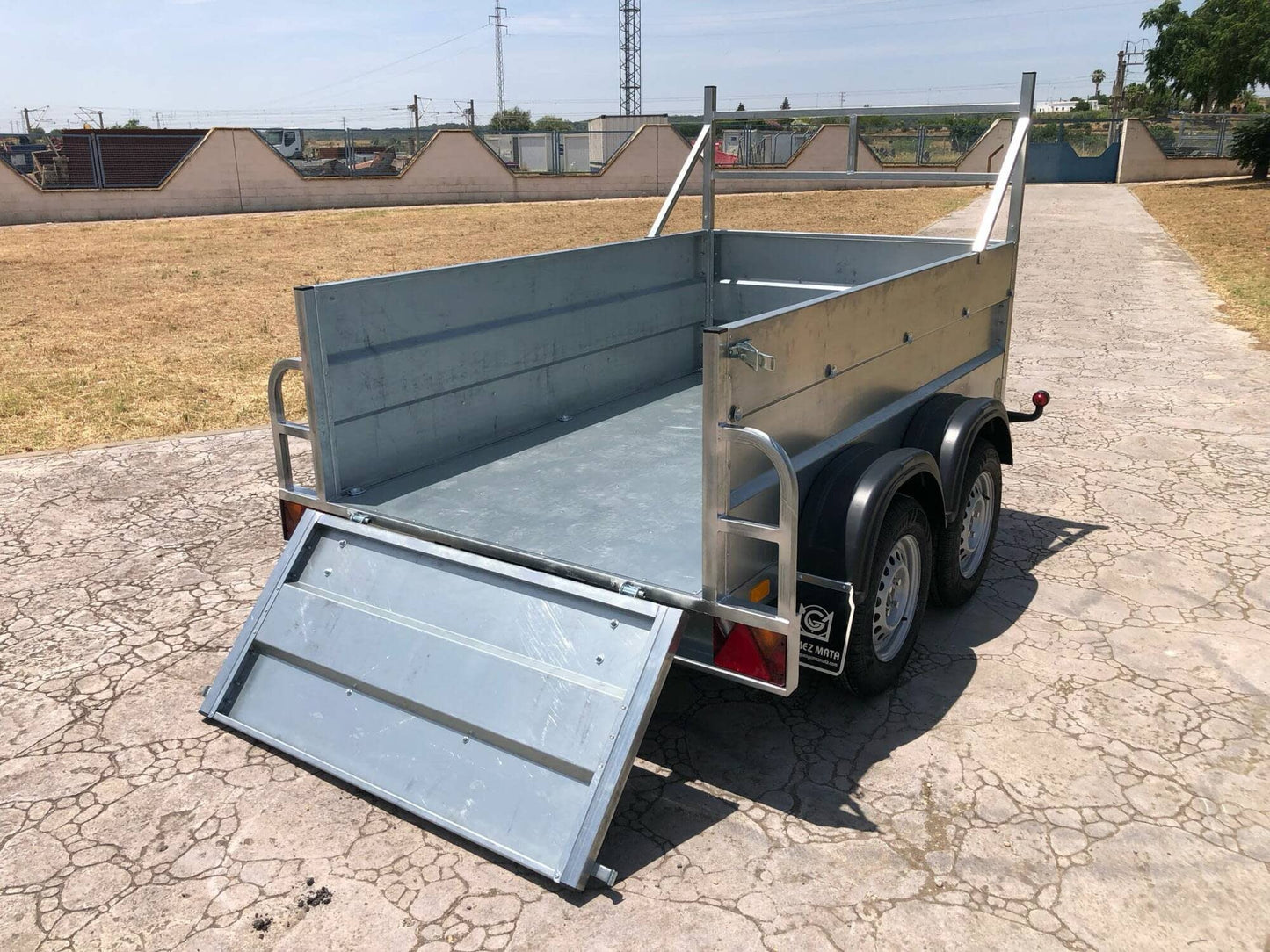 Remolque Remolque Caja Abierta Essieu Doble eje con freno