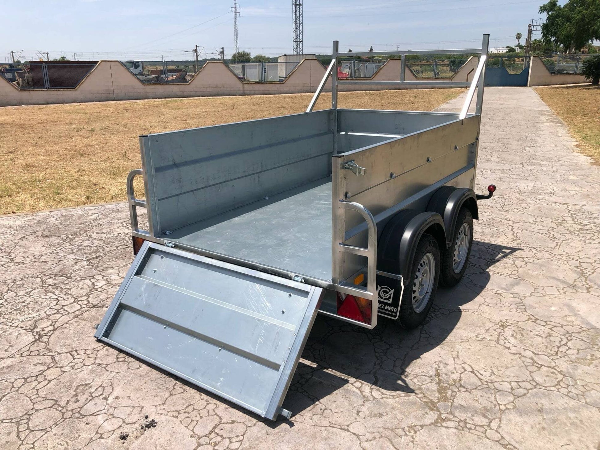 Remolque Remolque Caja Abierta Essieu Doble eje con freno