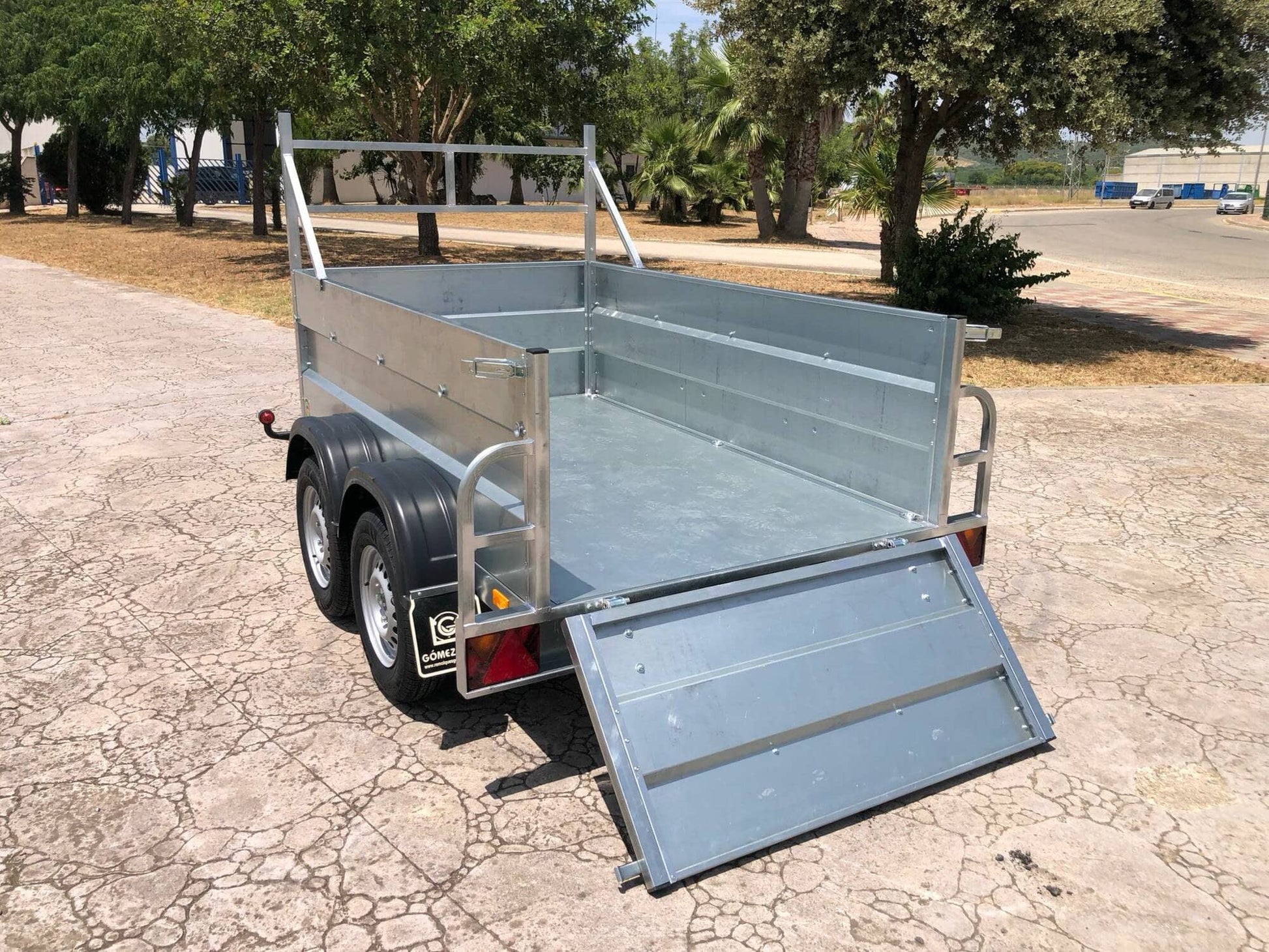 Remolque Remolque Caja Abierta Essieu Doble eje con freno