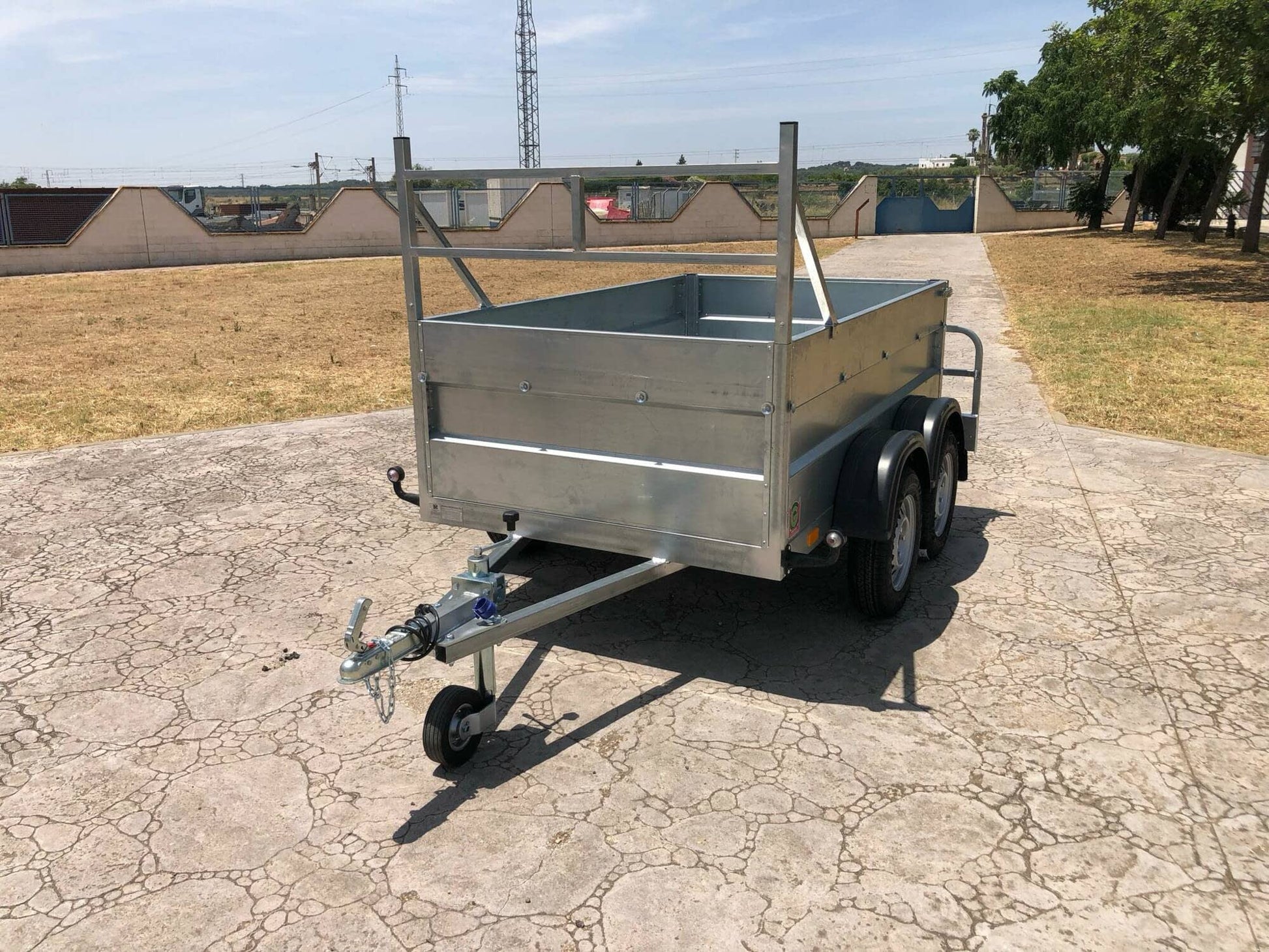 Remolque Remolque Caja Abierta Essieu Doble eje con freno