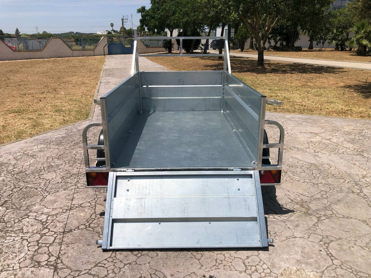 Remolque Remolque Caja Abierta Essieu Doble eje con freno