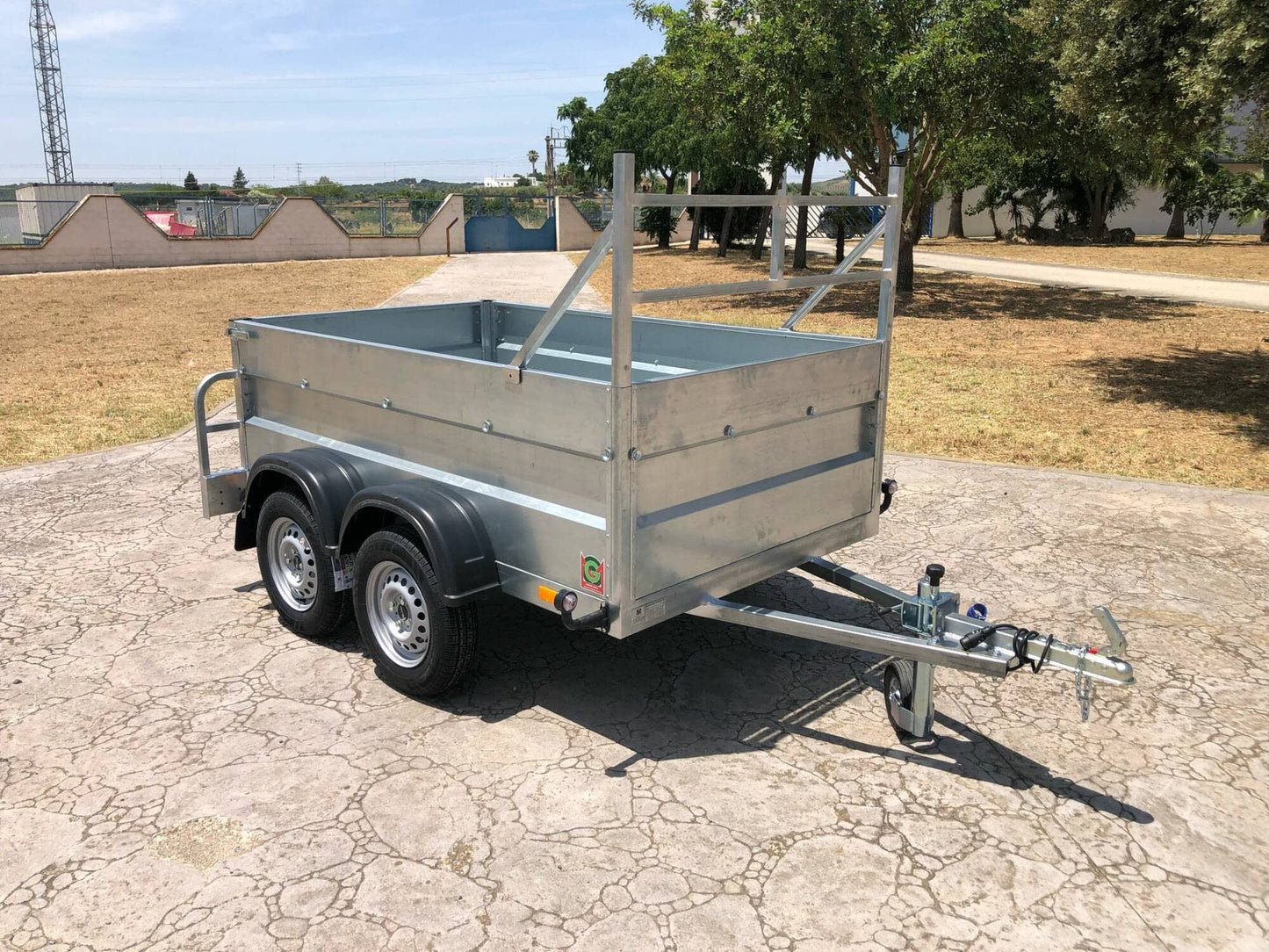 Remolque Remolque Caja Abierta Essieu Doble eje con freno