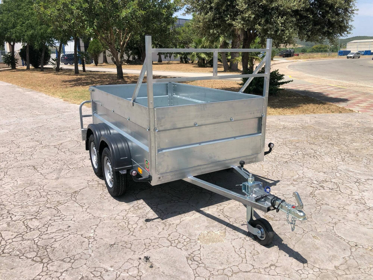 Remolque Remolque Caja Abierta Essieu Doble eje con freno