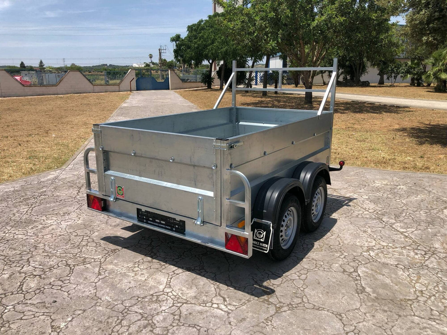 Remolque Remolque Caja Abierta Essieu Doble eje con freno