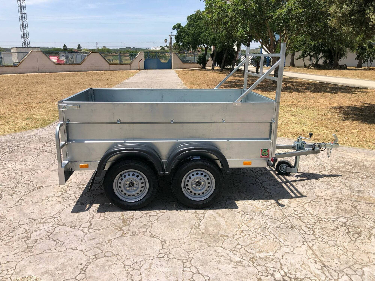 Remolque Remolque Caja Abierta Essieu Doble eje con freno