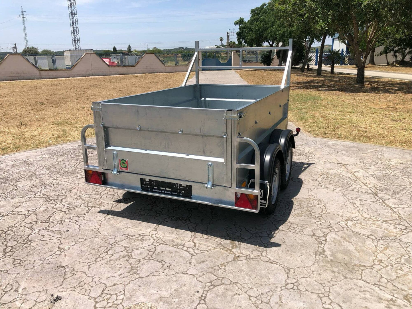 Remolque Remolque Caja Abierta Essieu Doble eje con freno