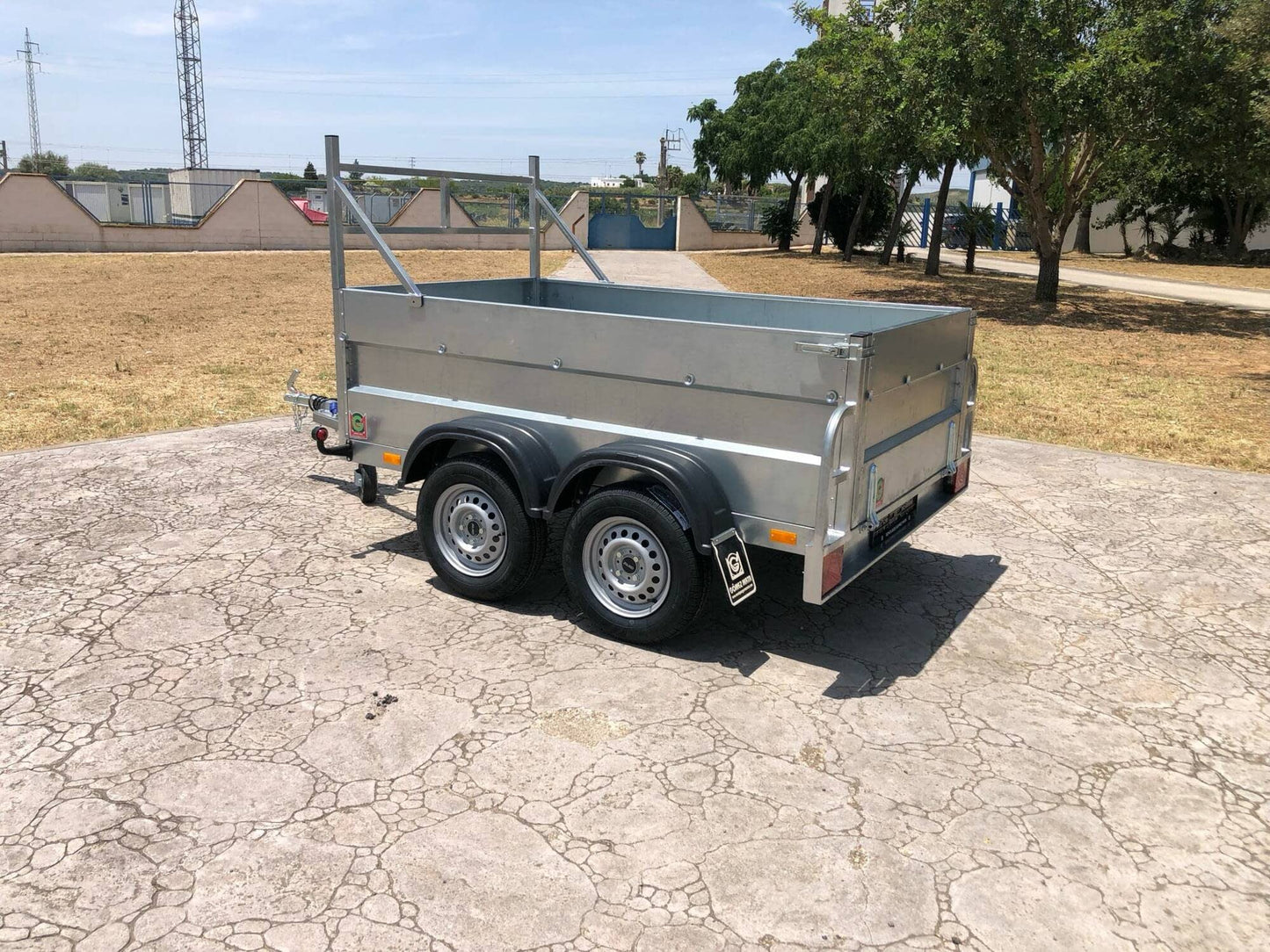 Remolque Remolque Caja Abierta Essieu Doble eje con freno