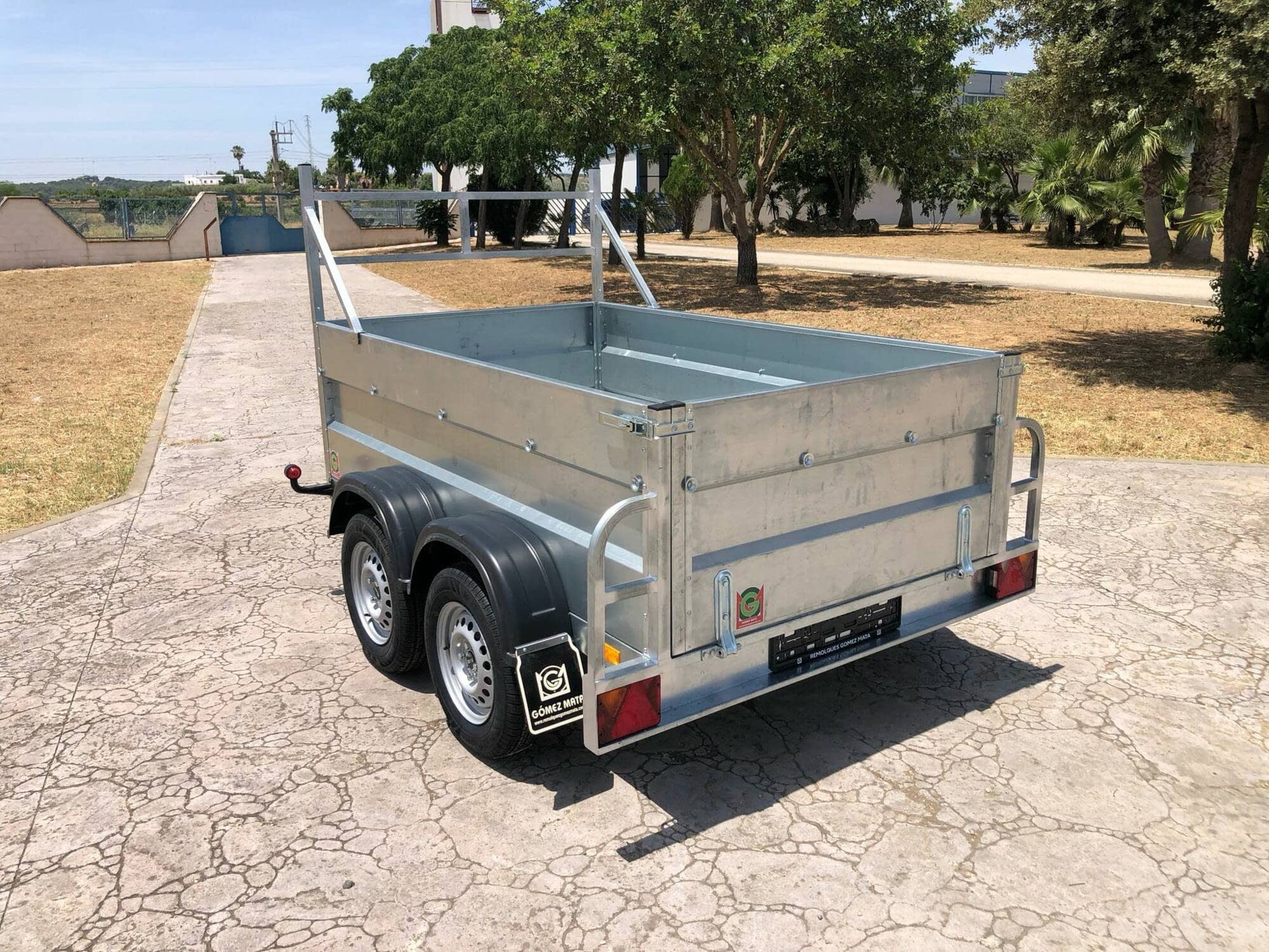 Remolque Remolque Caja Abierta Essieu Doble eje con freno