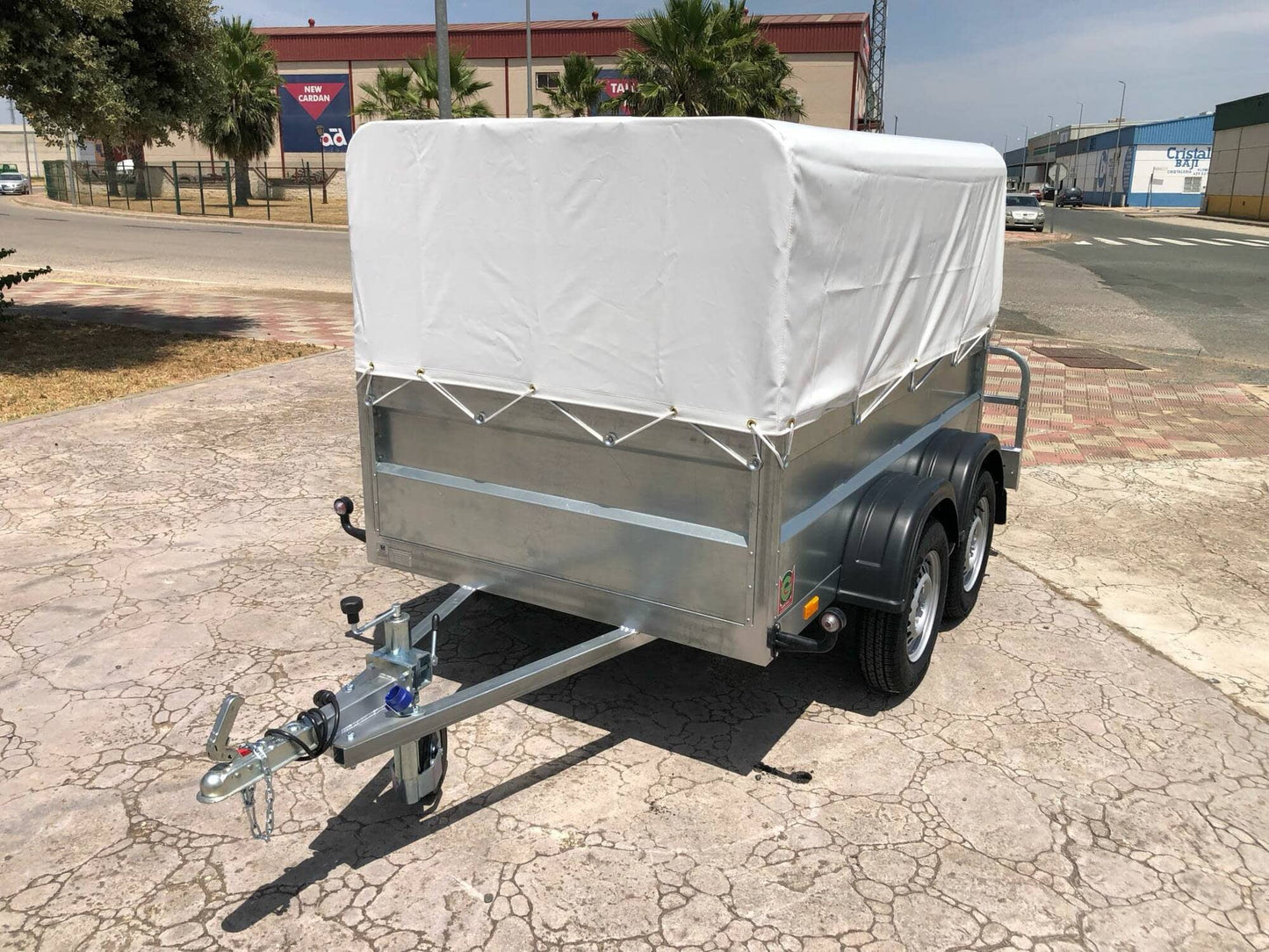 Remolque Remolque Caja Abierta Essieu Doble eje con freno