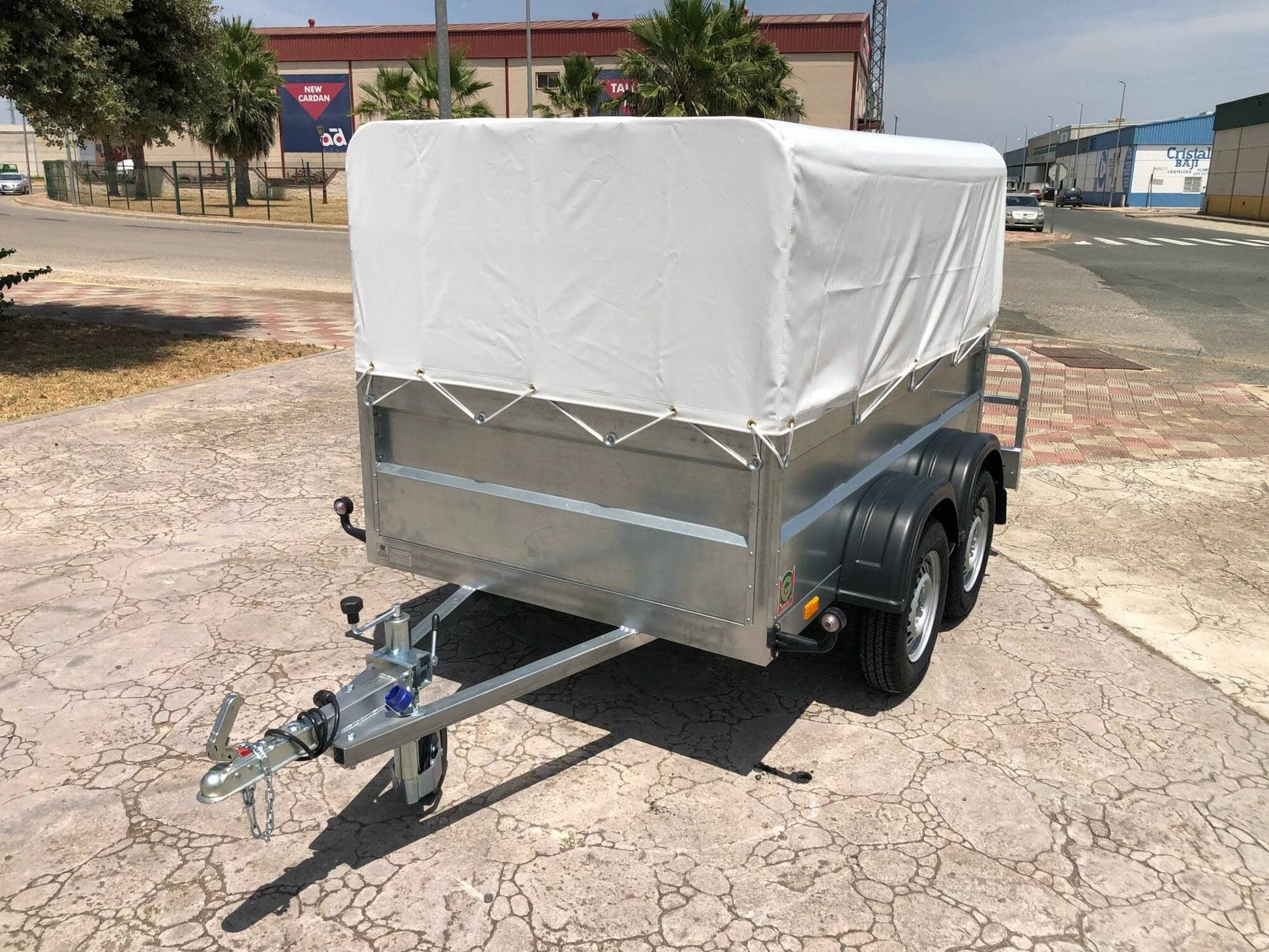 Remolque Remolque Caja Abierta Essieu Doble eje con freno