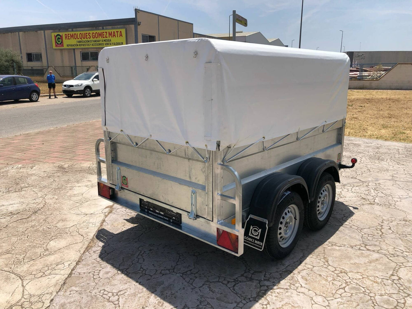 Remolque Remolque Caja Abierta Essieu Doble eje con freno