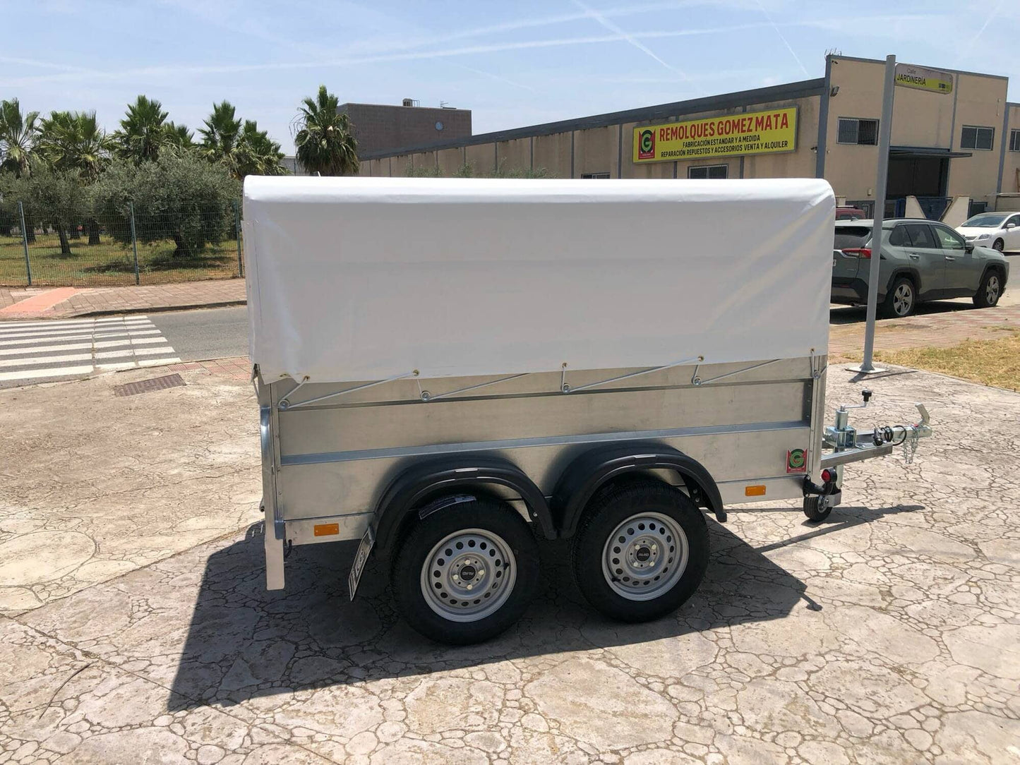 Remolque Remolque Caja Abierta Essieu Doble eje con freno