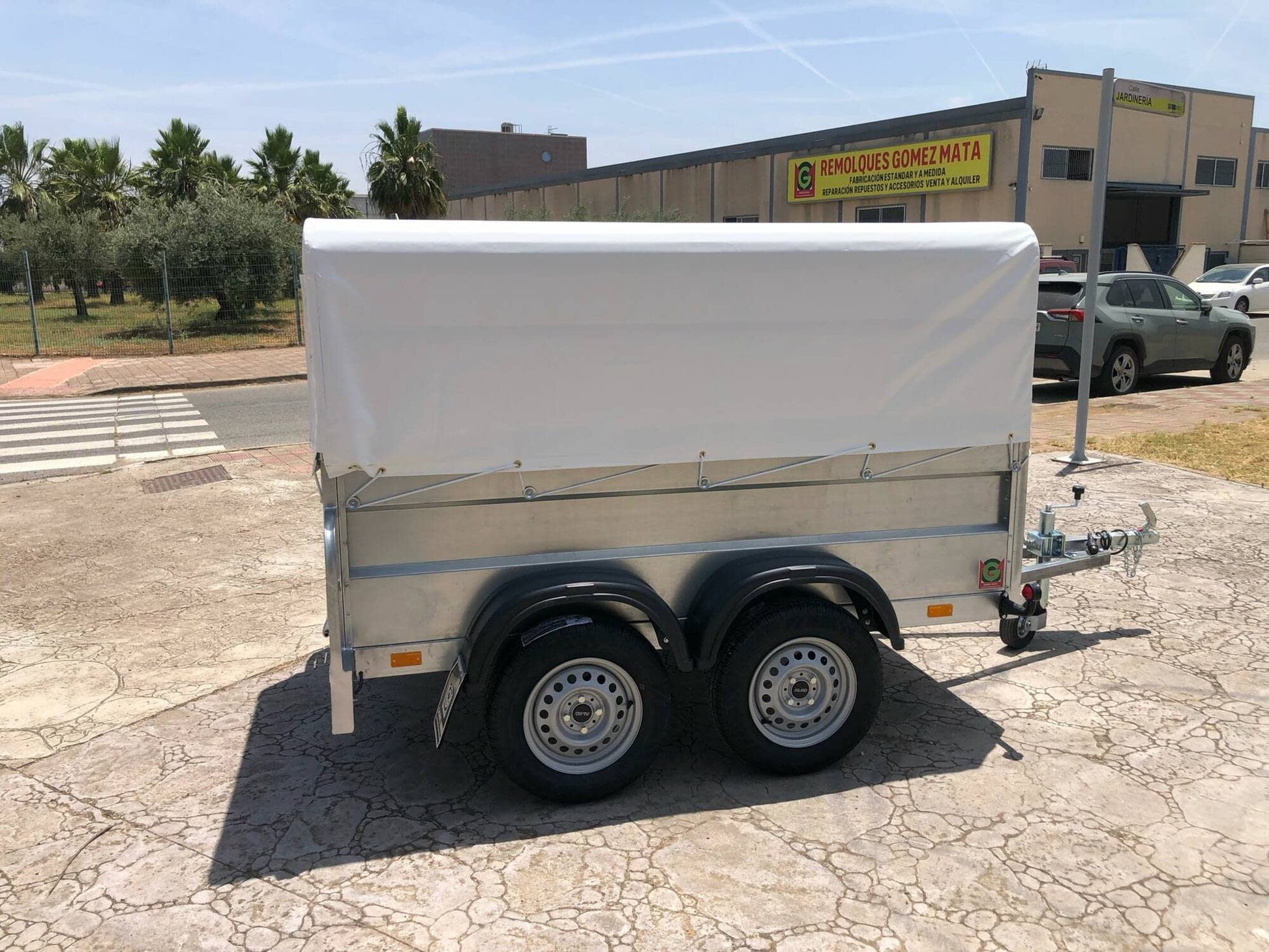 Remolque Remolque Caja Abierta Essieu Doble eje con freno