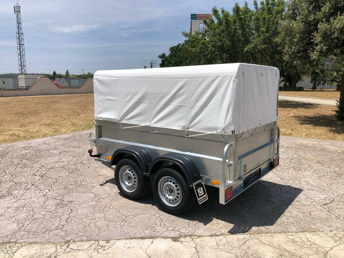 Remolque Remolque Caja Abierta Essieu Doble eje con freno