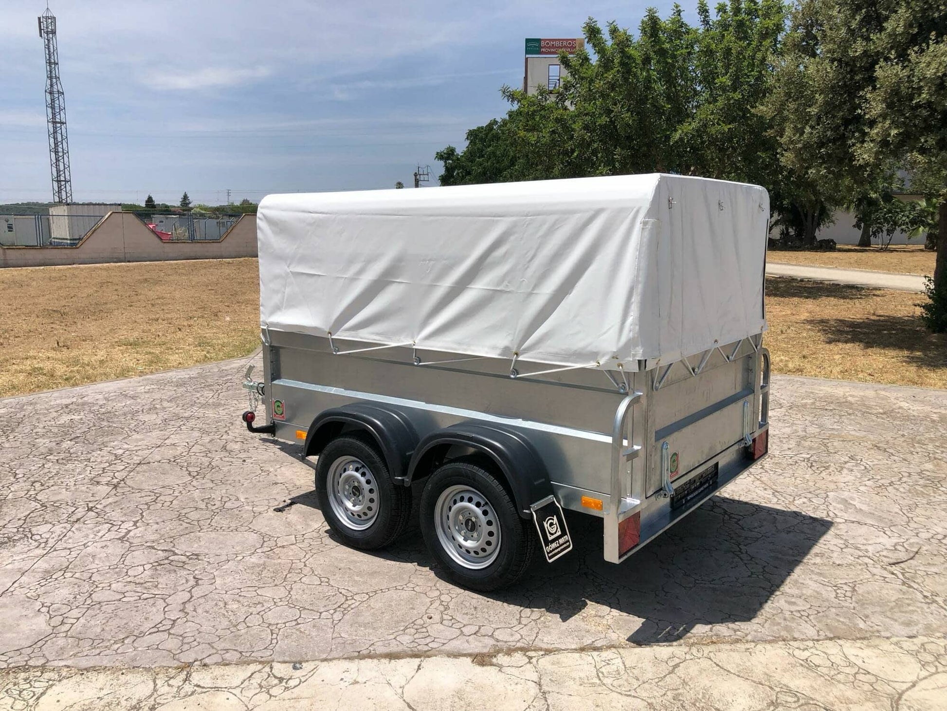 Remolque Remolque Caja Abierta Essieu Doble eje con freno