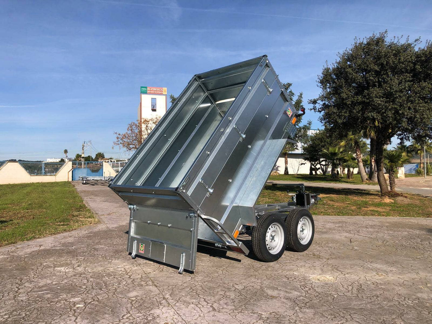Remolque Basculante Hidráulico Palanca con Suplemento 2 Ejes