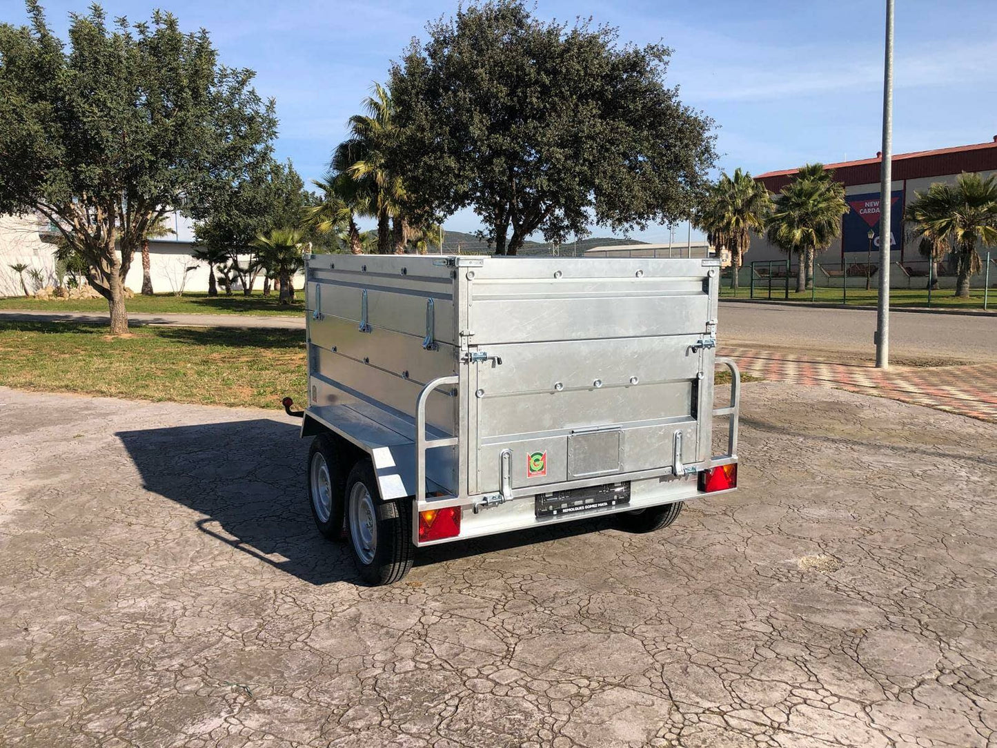 Remolque Basculante Hidráulico Palanca con Suplemento 2 Ejes