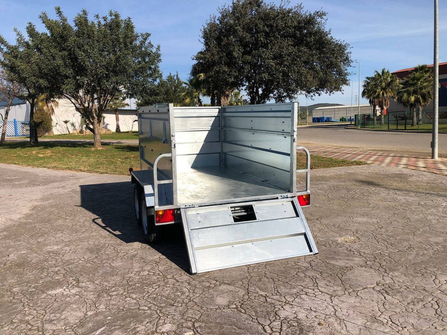 Remolque Basculante Hidráulico Palanca con Suplemento 2 Ejes