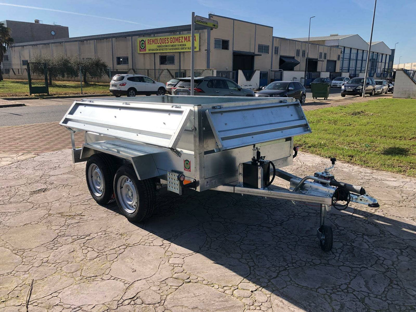 Remolque Basculante Hidráulico Palanca con Suplemento 2 Ejes